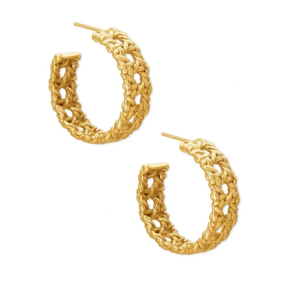 Kendra Scott Natalie Hoop Earrings, Gold-Plated.